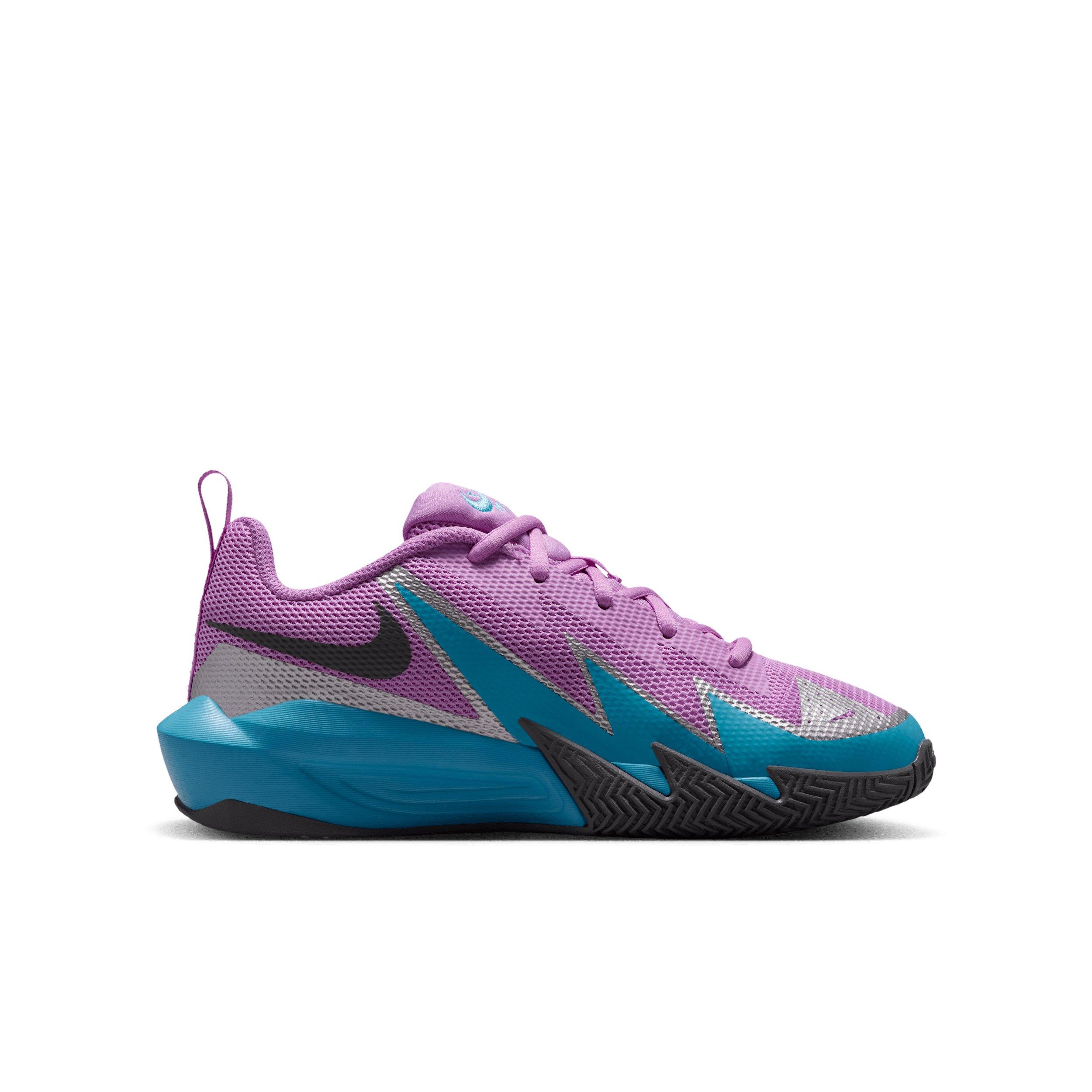 Nike S.T. Dynamite "Fuchsia Glow/Baltic Blue/Silver/Smoke Grey" Grade School Boys' Basketball Shoe - FUCHSIA/BLUE/SILVER/GREY